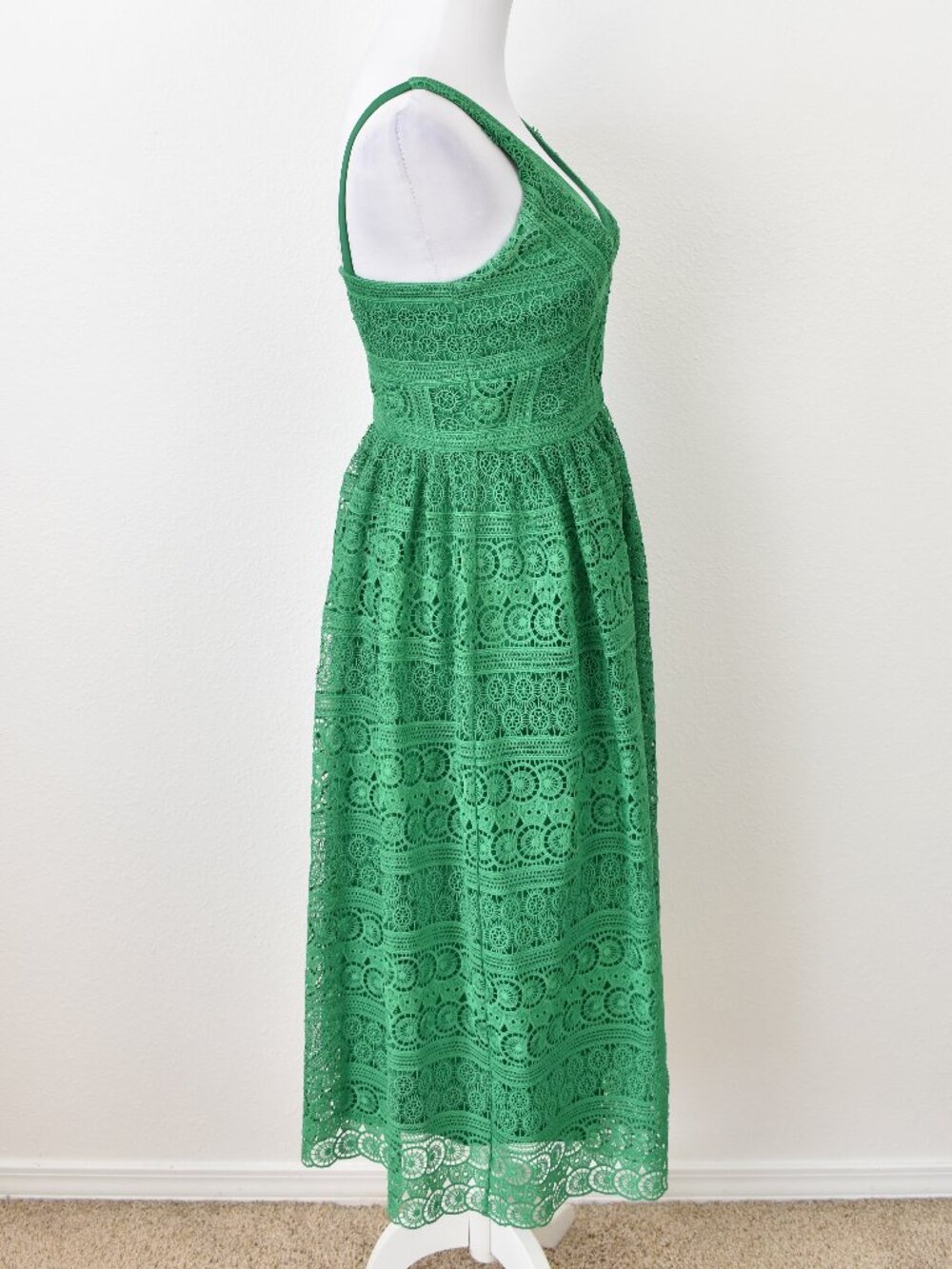 Antonio Melani Ruth Lace Midi Dress Green - 2 - Picture 8 of 10